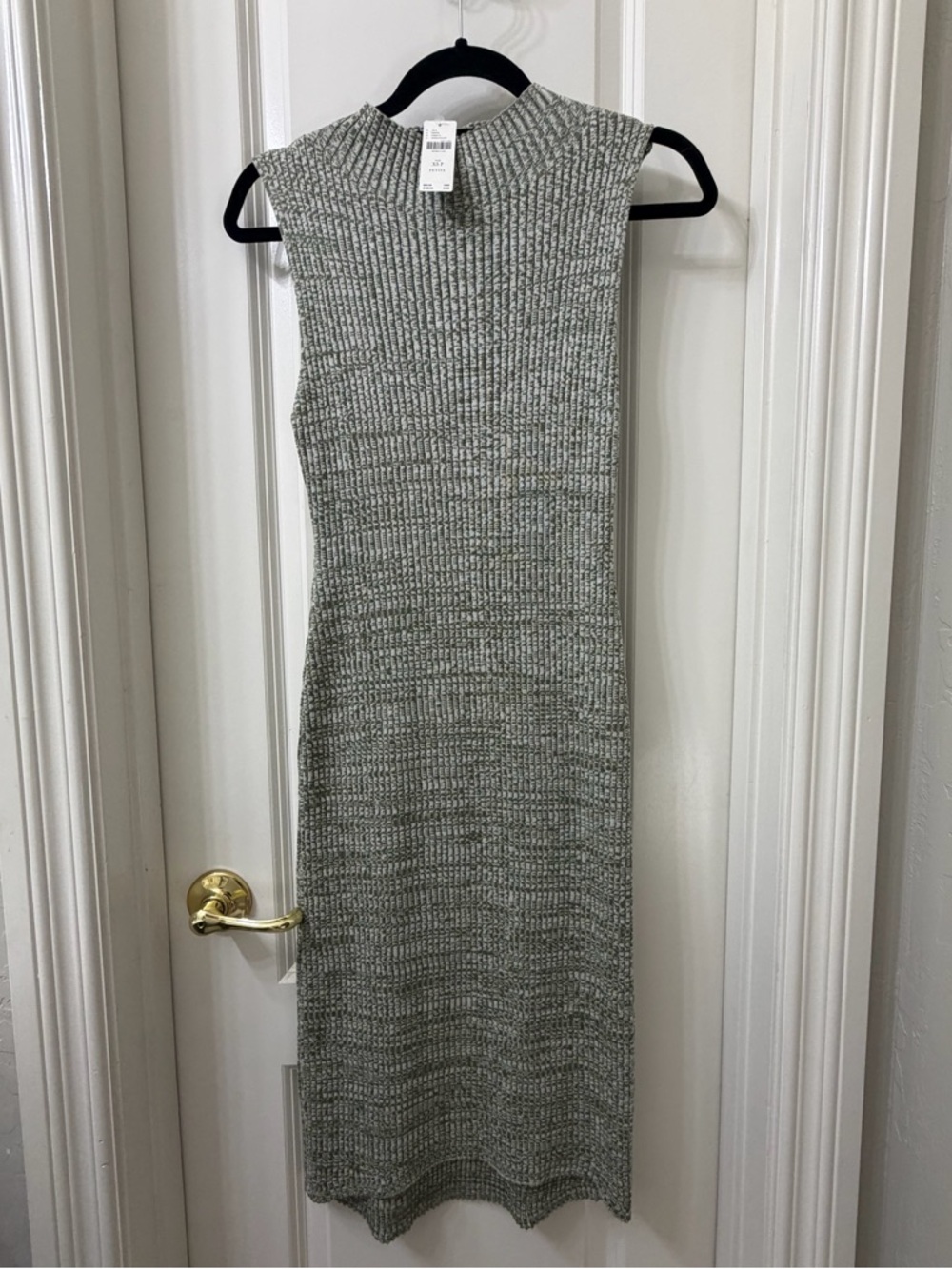 NWT Anthropology Daily Practice Sleeveless Mock Neck Knit Dress - Sage Green - Picture 2 of 7